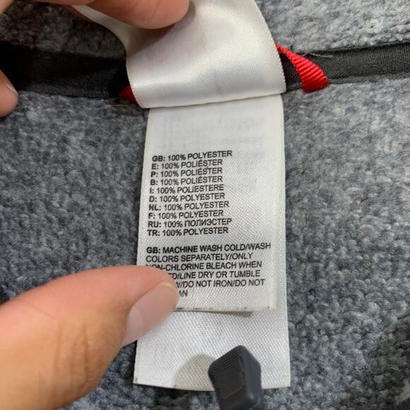 The North Face Sweatshirt Mens L Large Iron Grizzly Fleece Quarter Zip Pullover - Picture 5 of 11
